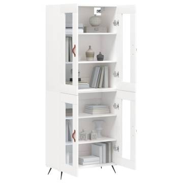 Stylish Highboard White 69.5x34x180 cm – Hipomarket