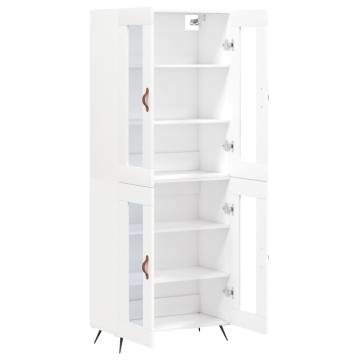 Stylish Highboard White 69.5x34x180 cm – Hipomarket