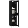 Stylish Highboard Black 34.5x34x180 cm - Hipomarket