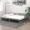 Pull-out Day Bed Grey Solid Pinewood 2x Colour grey 