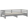 Pull-out Day Bed Grey Solid Pinewood - Versatile & Stylish