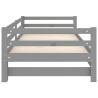 Pull-out Day Bed Grey Solid Pinewood - Versatile & Stylish