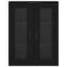 Elegant Black Highboard – 69.5x34x180 cm Engineered Wood