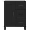 Elegant Black Highboard – 69.5x34x180 cm Engineered Wood