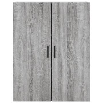 Stylish Highboard Grey Sonoma - 69.5x34x180 cm | HipoMarket