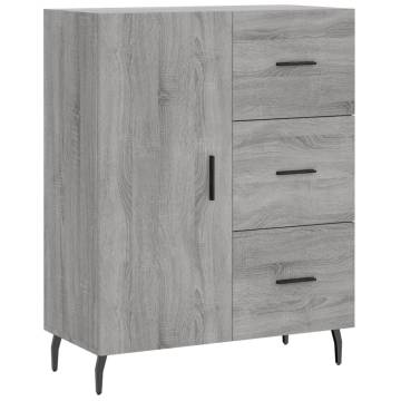 Stylish Highboard Grey Sonoma - 69.5x34x180 cm | HipoMarket