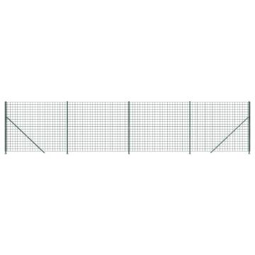 Wire Mesh Fence with Flange Green 2.2x10 m - Durable & Secure