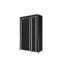 Folding Wardrobe Black 110x45x175 cm | Space-Saving Storage