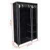 Folding Wardrobe Black 110x45x175 cm | Space-Saving Storage