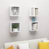 Wall Cube Shelves 4 pcs White 30x15x30 cm Colour white Size 30 x 15 x 30 cm Quantity in Package 4 Number of Pieces 1 