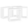 Wall Cube Shelves 4 pcs - Stylish White Storage Solution