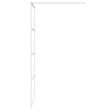 Walk-in Shower Wall White 80x195 cm Clear ESG Glass - Hipo Market