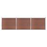 Fence Panel Set WPC 526x146 cm Brown Colour brown Size 526 x 146 cm Quantity in Package 1 