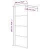 Walk-in Shower Wall White 80x195 cm Clear ESG Glass - Hipo Market