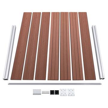 Fence Panel Set WPC 526x146 cm Brown | Durable Garden Barrier