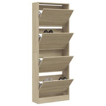 Sonoma Oak Shoe Cabinet - Compact & Stylish Storage Solution