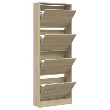 Sonoma Oak Shoe Cabinet - Compact & Stylish Storage Solution