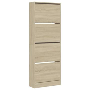 Sonoma Oak Shoe Cabinet - Compact & Stylish Storage Solution