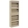 Sonoma Oak Shoe Cabinet - Compact & Stylish Storage Solution