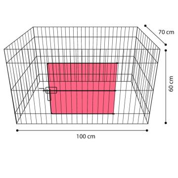 FLAMINGO Rabbit Playpen Quadri - Safe & Spacious 100x70 cm