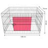 FLAMINGO Rabbit Playpen Quadri - Safe & Spacious 100x70 cm