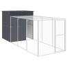 Durable Chicken Cage with Run - Anthracite, Galvanised Steel