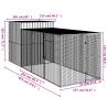 Durable Chicken Cage with Run - Anthracite, Galvanised Steel