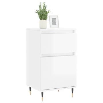 High Gloss White Sideboards - 2 pcs - Modern Storage Solution