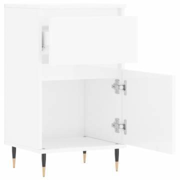 High Gloss White Sideboards - 2 pcs - Modern Storage Solution