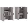 Wall Mounted Cabinets 2 pcs - Grey Sonoma 69.5x34x90 cm