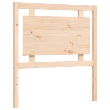 Solid Wood Bed Frame with Headboard - 100x200 cm