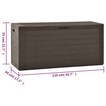 Garden Storage Box Brown 116x44x55 cm - Stylish & Durable