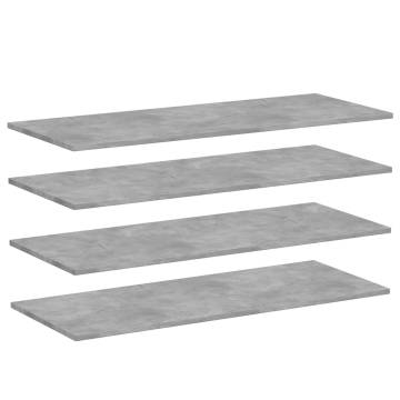 Bookshelf Boards - 4 pcs Concrete Grey | Hipo Market