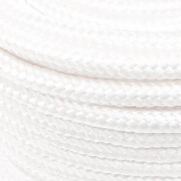 Boat Rope Full White 14mm 25m - Durable Polypropylene