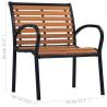 Stylish Garden Chairs Set - 2 pcs Steel & WPC Black/Brown