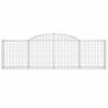 Arched Gabion Baskets - 4 pcs | Galvanised Iron Garden Barriers