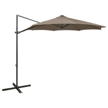 Cantilever Umbrella with LED Lights - Taupe 300 cm