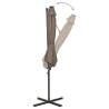 Cantilever Umbrella with LED Lights - Taupe 300 cm