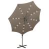 Cantilever Umbrella with LED Lights - Taupe 300 cm