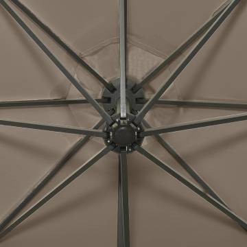 Cantilever Umbrella with LED Lights - Taupe 300 cm