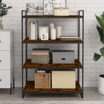 Wall Shelves 4 pcs Smoked Oak - Stylish Storage Solution