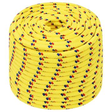 Boat Rope Yellow 12mm 100m Polypropylene - Durable & Versatile