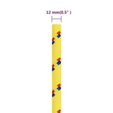 Boat Rope Yellow 12mm 100m Polypropylene - Durable & Versatile