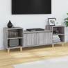 Stylish Grey Sonoma TV Cabinet - Engineered Wood 160x35x55 cm