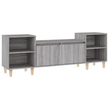 Stylish Grey Sonoma TV Cabinet - Engineered Wood 160x35x55 cm