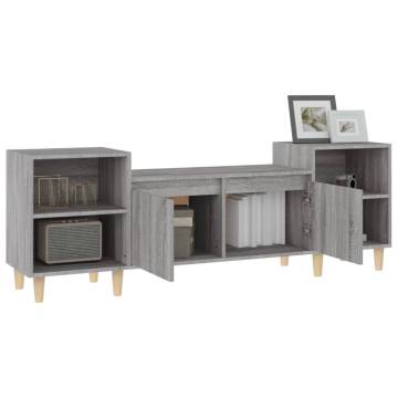 Stylish Grey Sonoma TV Cabinet - Engineered Wood 160x35x55 cm