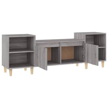 Stylish Grey Sonoma TV Cabinet - Engineered Wood 160x35x55 cm