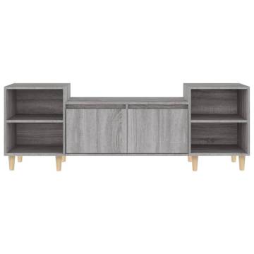 Stylish Grey Sonoma TV Cabinet - Engineered Wood 160x35x55 cm