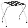 Luggage Rack Black & Silver - Sturdy & Foldable Design