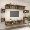 8 Piece Smoked Oak TV Cabinet Set | Stylish & Practical Storage